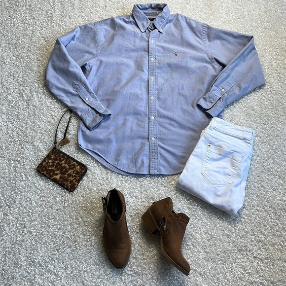 Ralph Lauren Tops - Blue Ralph Lauren button down shirt